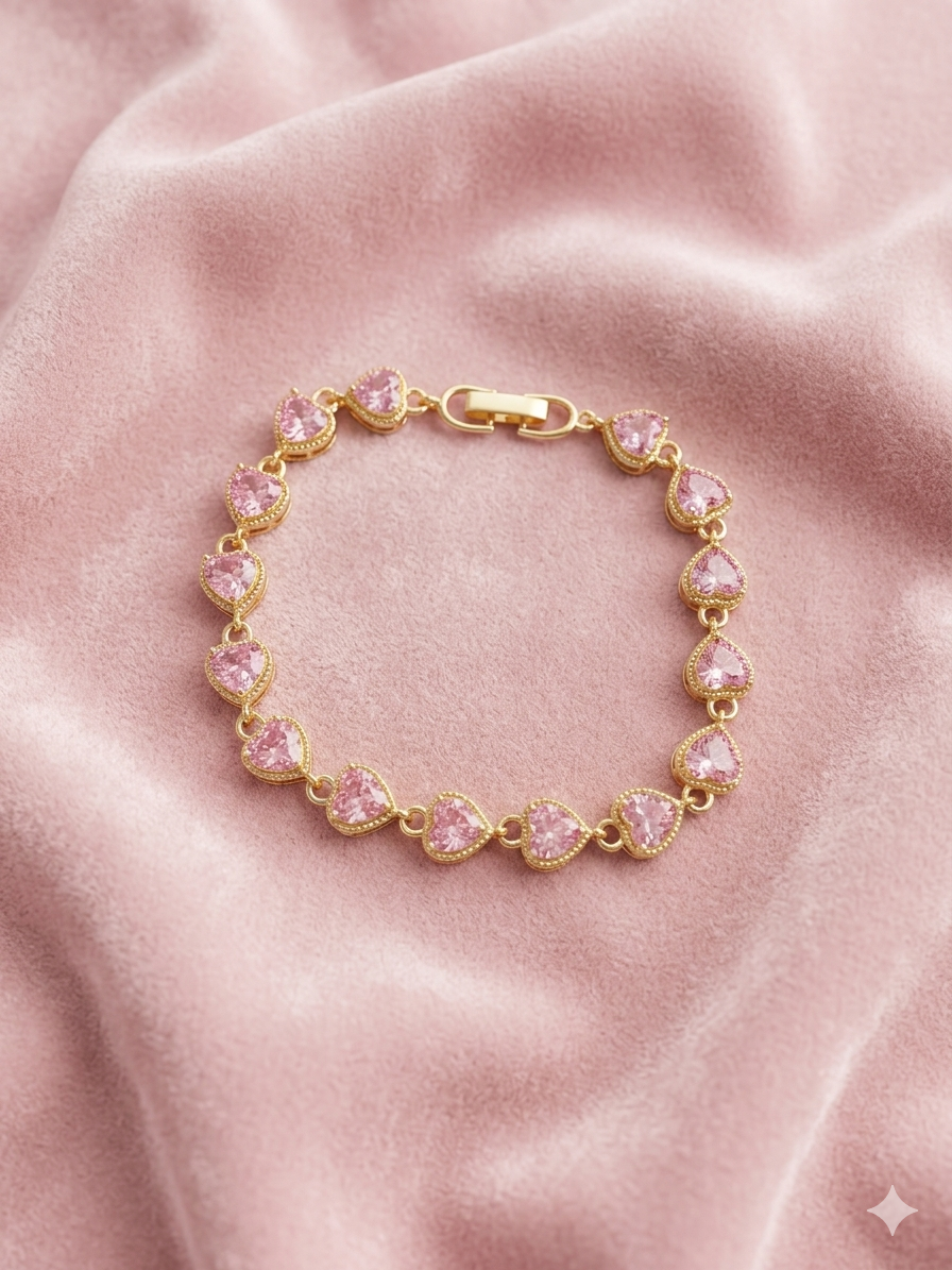 Pink Heart Bracelet