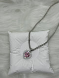 Silver Blossom Heart Necklace