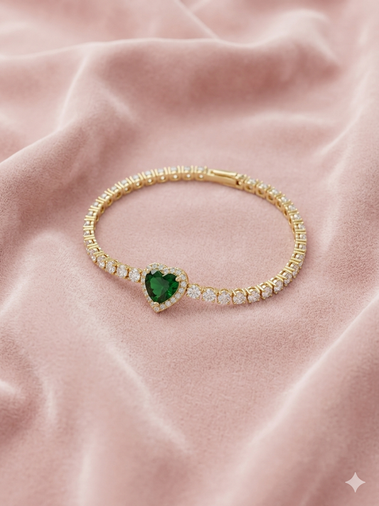 Green  Heart Bracelet