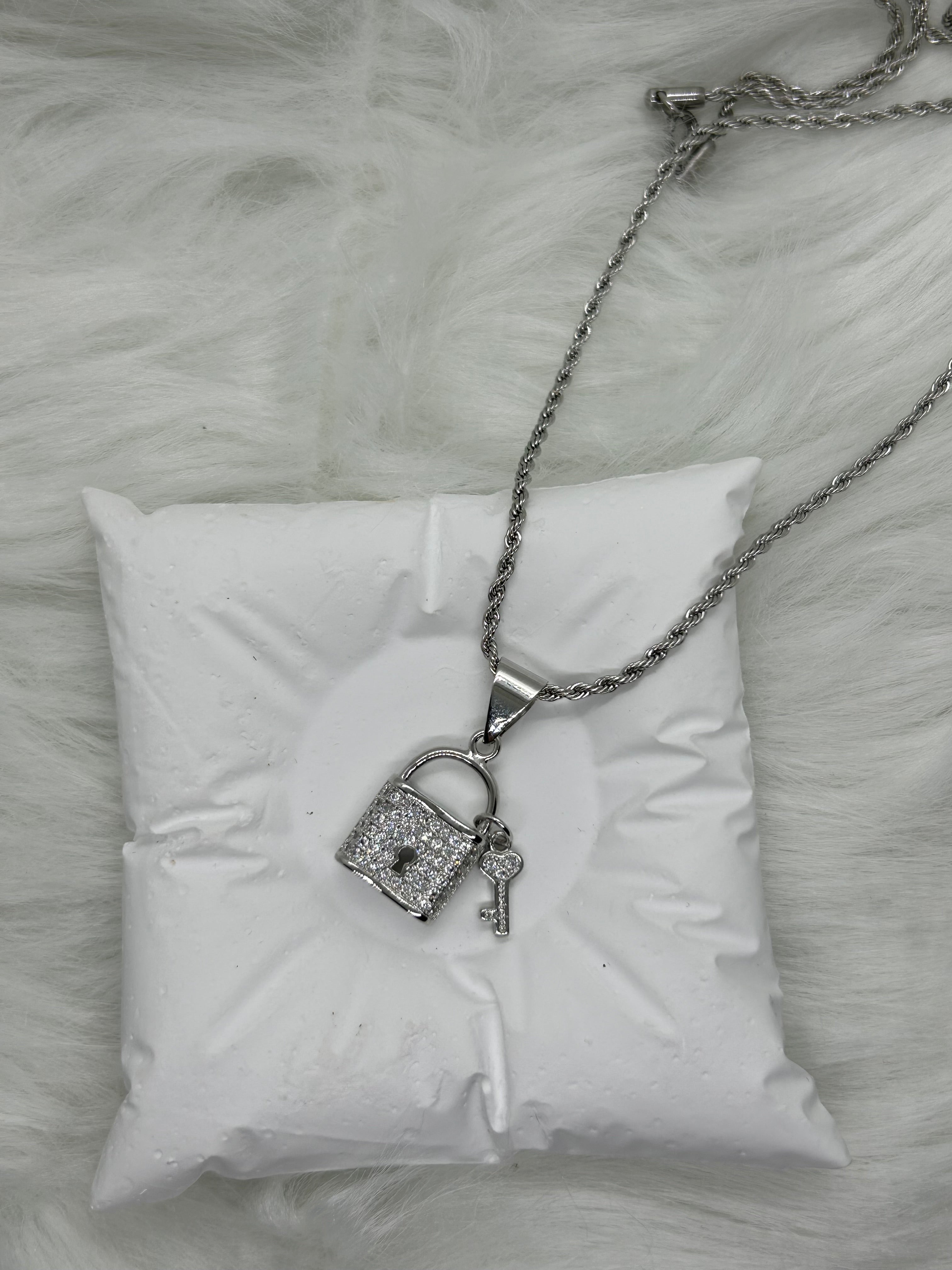 Lock Silver Necklace