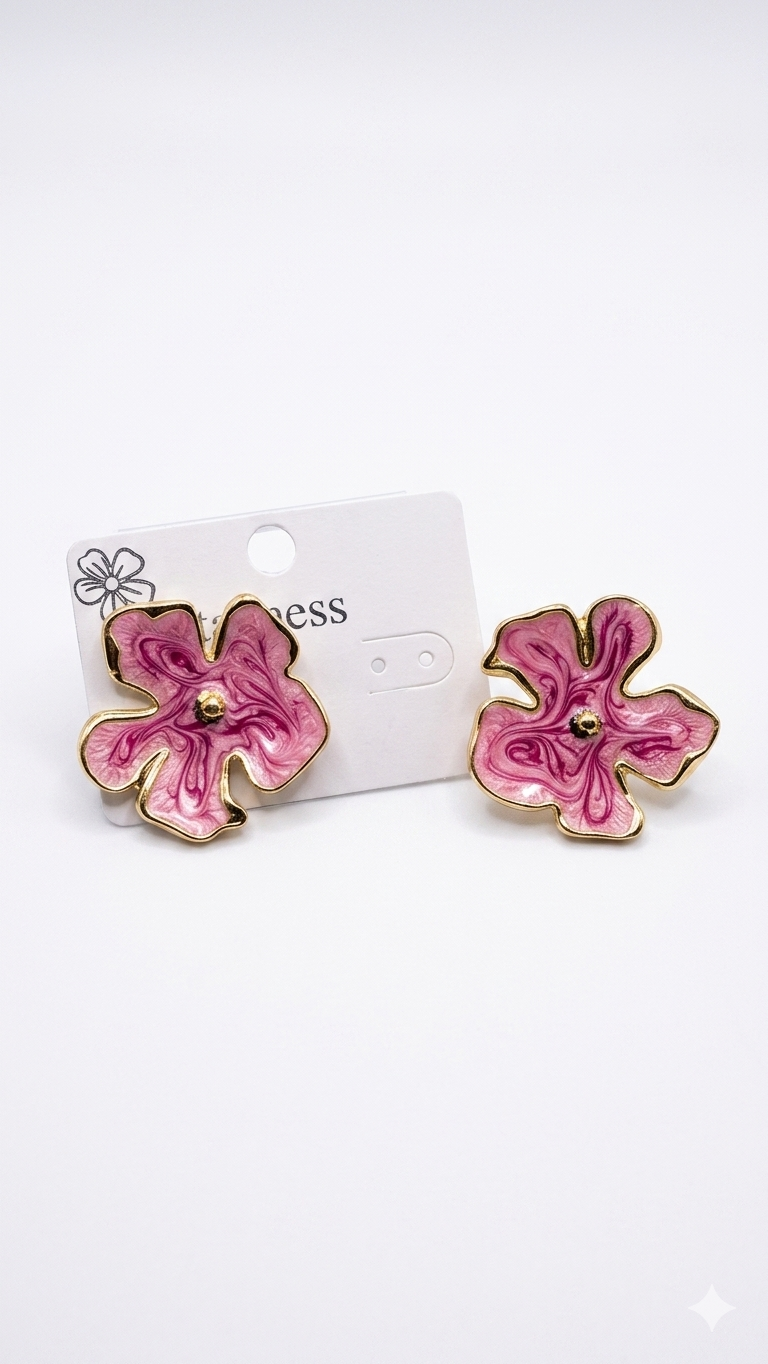 Marble flower  Earrings