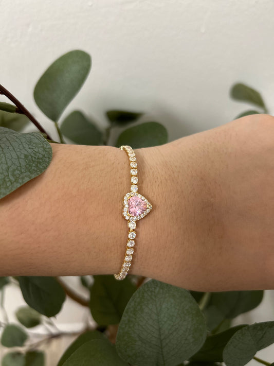 Pink Heart Bracelet