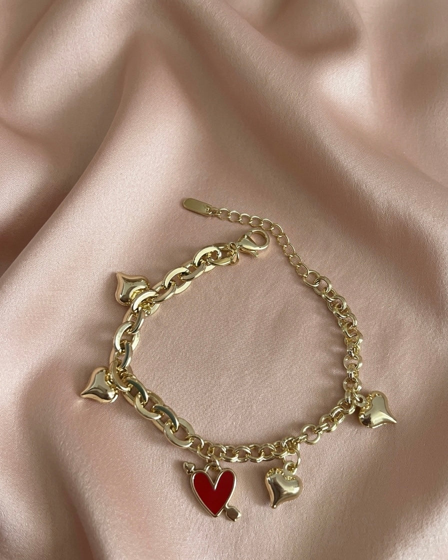 The Heart Charms Bracelet