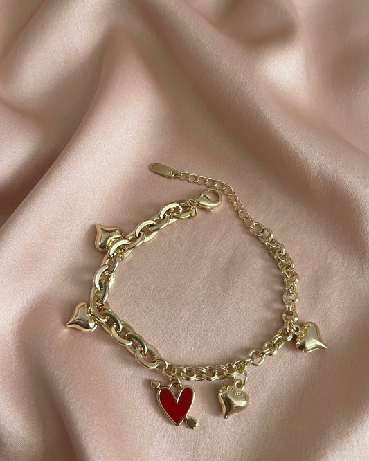The Heart Charms Bracelet